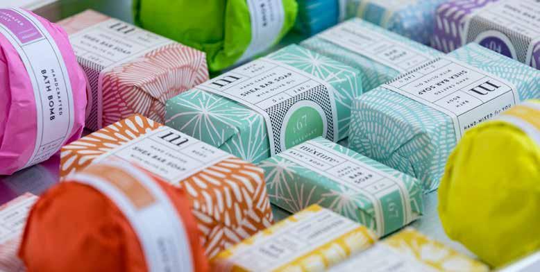 BATH+BODY color crush From vibrant paper wrappings to candycolored liquids, our bath & body products don t shy away from hot hues. rainbow brights A. SHEA BAR SOAP 28500 $3.50 / min.
