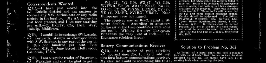 WiRELESS the very best of luekt (J DCKNSON (Golders Creen) September 2nd, 1939 and variable selectivity control have omitted an RF stage as it can alays be be incorporated later for those who want it
