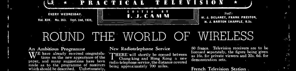 Advertisement Oce t "Practkal Wireless," Geòrge Newnes, Ltd, Tower House Southampton Street, Strand,WC2; Phone: Temple Bar 4363 Telegrams: Newnes, Rand, London Registered at the GPO as a newspaper