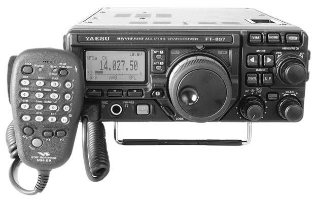 Fig 4 The Yaesu FT-897D, an entry level transceiver with a portable orientation and coverage up to 70 cm. AM, CW and data operation.