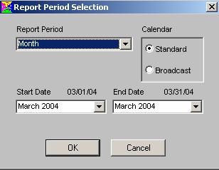 Choose an Available Report Period 4) Select a Start Date and End Date for the report.