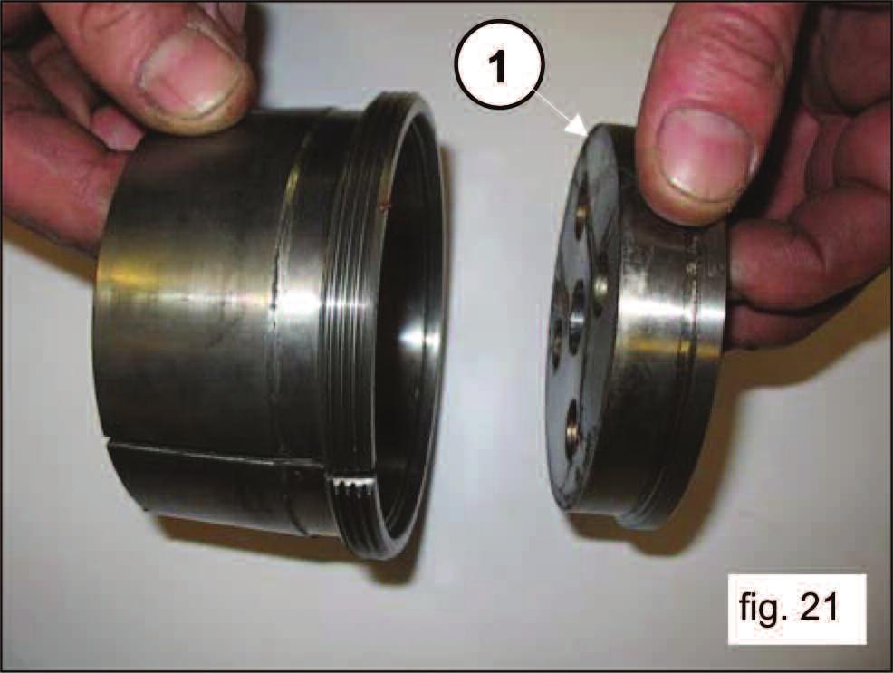 Separate the bushing locking flange