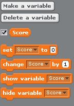 5: Forest Archery Game Variables In this game, we introduced the idea of keeping a score using a variable block.