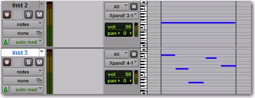 To compose a beat from scratch: 1 Repeat the previous steps to create a stereo Instrument track and insert Xpand! 2 on it.
