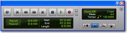 6 Click the Metronome Click button so it s highlighted blue.