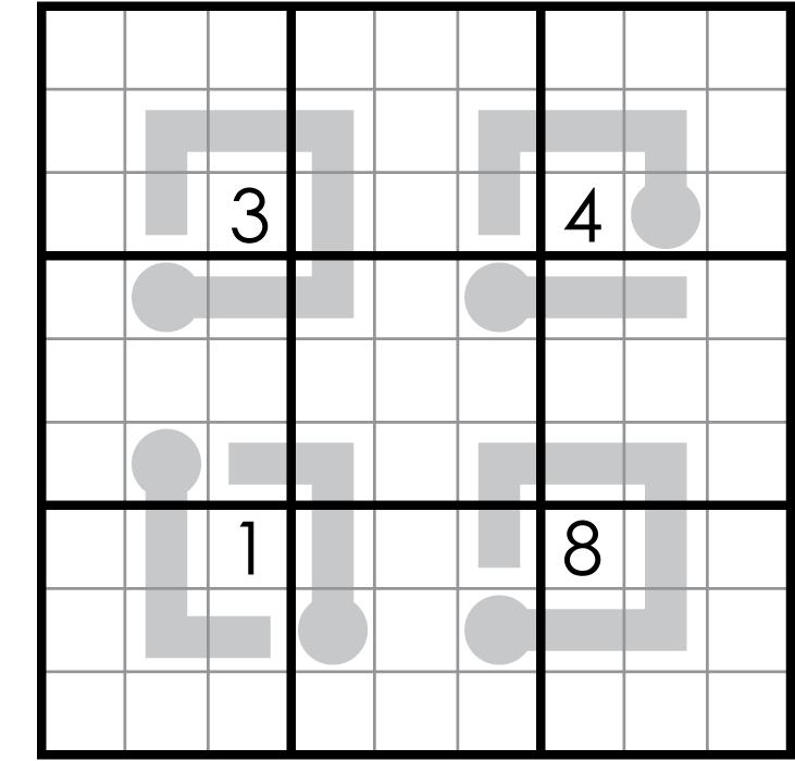 5. Thermo Sudoku (Wei-Hwa Huang) 15 points Follow Classic Sudoku Rules.