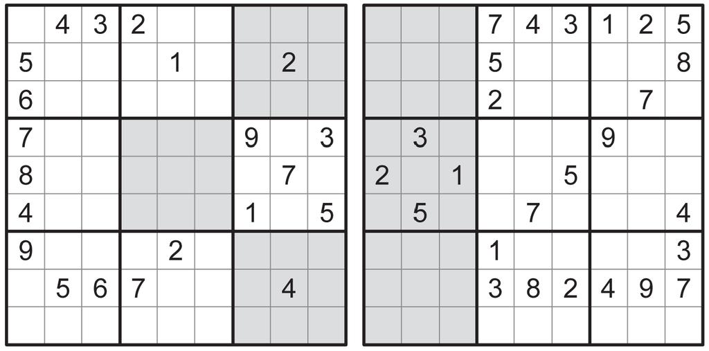 8. Triple Double Sudoku (Wei-Hwa Huang) 20 points Follow Classic Sudoku Rules.