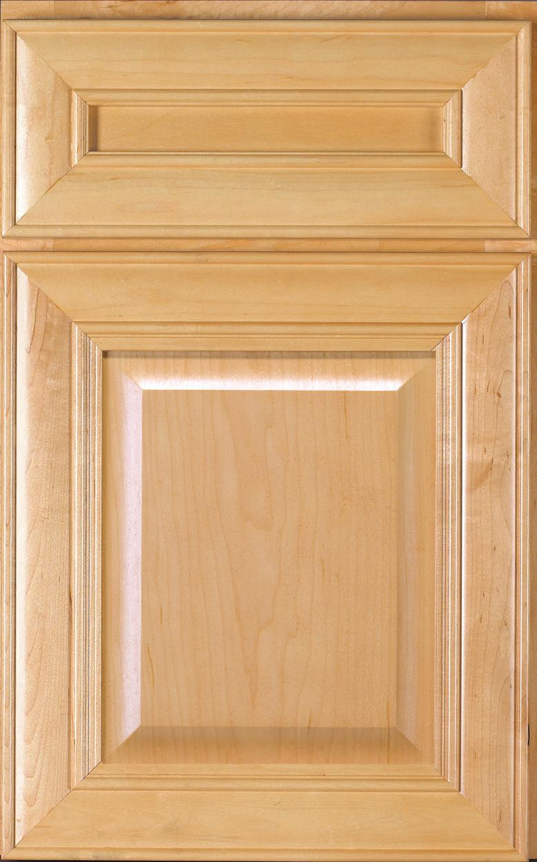 Devonshire II Raised Panel Full Overlay Door ü ü ü Mitered finger joint door and drawer w/wood dowel Raised veneer or HDF panel inset into 5 piece drawer front