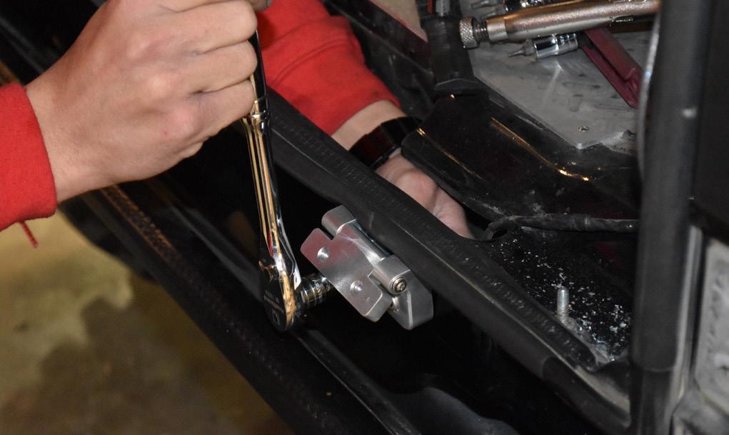 Use the supplied 1/4-20 X 1 SS Socket Head Cap Screws, Flat Washers and Lock Nuts to attach the Passenger Side
