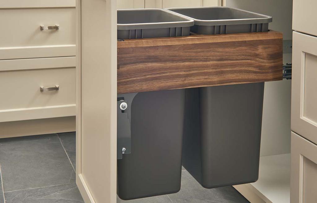 4WCTM-WN SERIES Our 4WCTM-WN Series is designed to bring luxury and stability to your kitchen, with beautiful walnut dovetail construction and sturdy side mount installation with