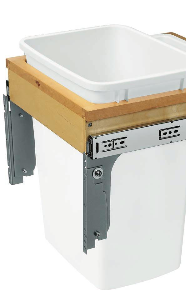 rated slides (optional soft-close available) Maple dovetail frame with UV cured finish Mounts to cabinet side wall Rear