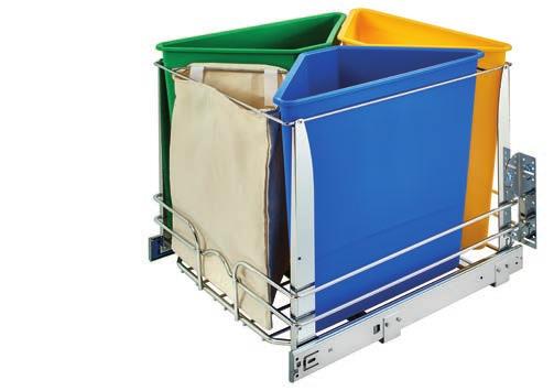 easy-to-clean removable polymer bins.