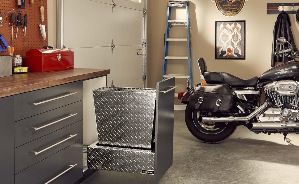5159 SERIES Named the Monster, this high-end waste container is the must-have for garages, workbenches, and man caves across the country.