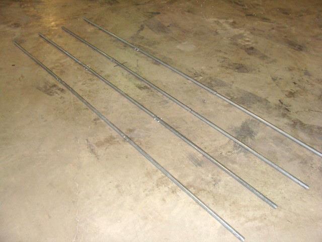 3. Assemble three of the straight tubes to form the long center bar using the ¼ x 1 ¼ bolts and
