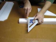 64. Use your ruler to mark the center point at the front and back of the horizontal tail