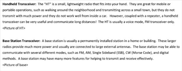 6. Explain the differences between handheld transceivers and