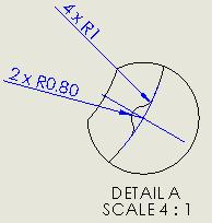 4.1.4 One detail of our drawing that the manufacturer cannot see from the three views of the optic holder, is the