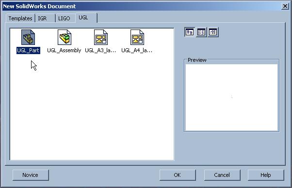 1 Open a new part file as shown below (or via File>New) 1.