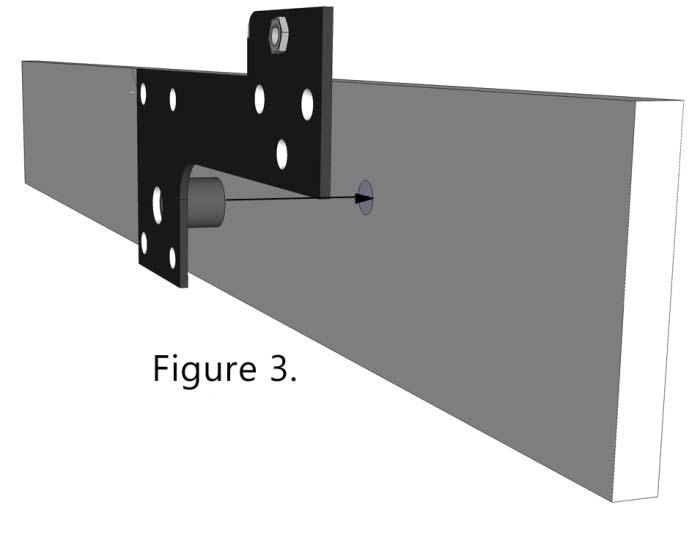 Construction Guide Queen, Double & Twin Vertical 17 Step 3 Grab the left side lower plate and insert the tube into the 3/4 hole on the bed frame side as in figure 3.