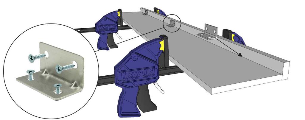 See figure 6. Tip: You can use a brad nailer to secure the kick panel front if you have access to one. Figure 6.