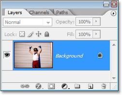 Step 2: Copy The Selection To A New Layer If we look in our Layers palette, we can see that we currently have just one layer, the Background layer, which contains our image: Photoshop s Layers