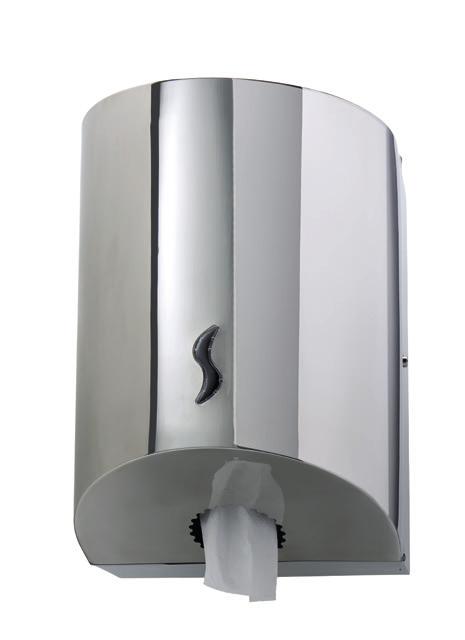 steel PAPER TOWEL DISPENSER : 280 (L) x 102 (W) x 365 (H) mm : up to 400 sheets - C, Z folded Holds C or Z-fold paper towel Sleek and contemporary design REF. 105017 - AISI 304 polished s.steel REF.