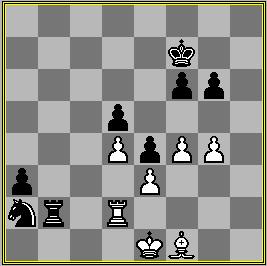 Figure 8. An untypical chess configuration (cf. Fig. 5) Figure 9. Reconstruction of non-typical configuration shown in Fig. 8. On the left, 7 out of 256 skilled chunks are used; on the right, 7 out of a set of 256 skilled and 768 unskilled chunks are utilized.
