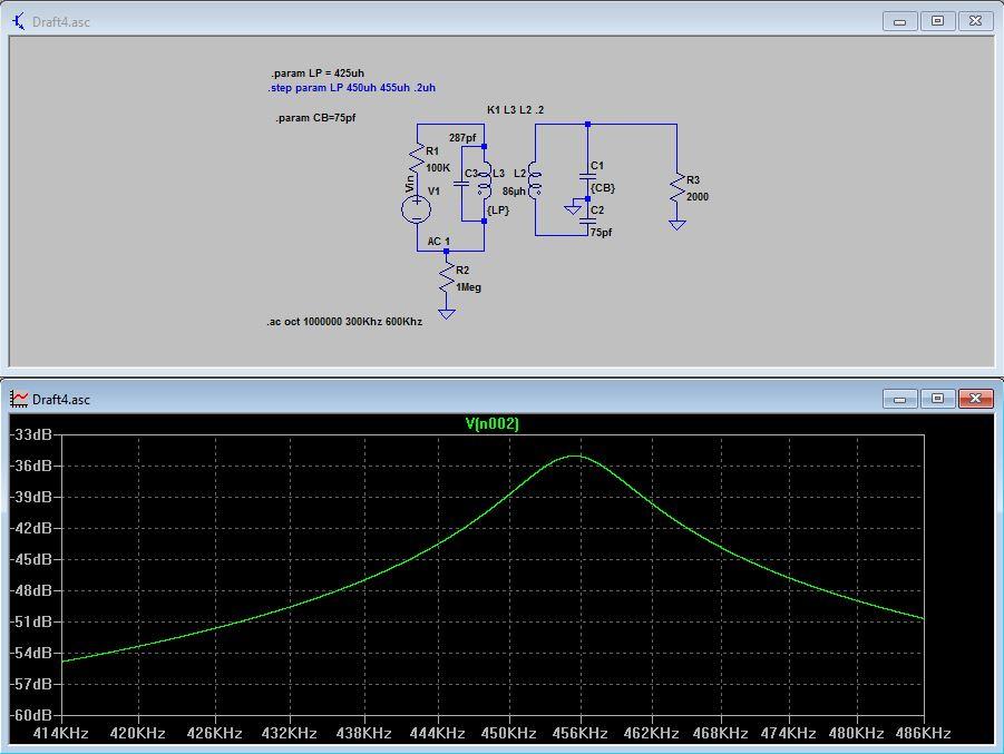 Input Circuit Response Node n002 Component values are thanks to Dave Wise who made the measurements on