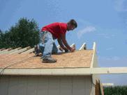of OSB roof material for