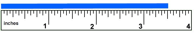 A 4 inches B 5 inches C 3 inches D 4 inches 0 Use the inch ruler shown to