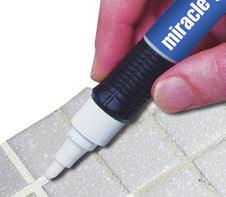 Much easier to use than traditional grout colorants, Miracle Grout Pen Markers dry rapidly and leave a clean, uniform grout line without harsh chemicals and is completely