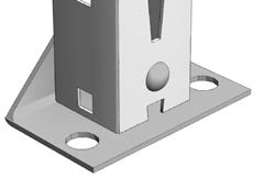 Galvanized Beam Locking Clip (for intermediate Uprite slots) Beam Locking Clip: Used for all beam locations other than the top of Uprite Snap into
