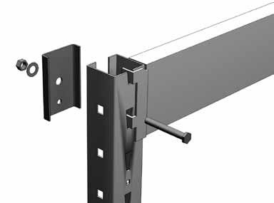 WS1291 STS Stainless Steel Beam Locking Hardware (for top Uprite slots) Beam Locking Hardware: For use on beam levels at very top of Uprite Bolt on