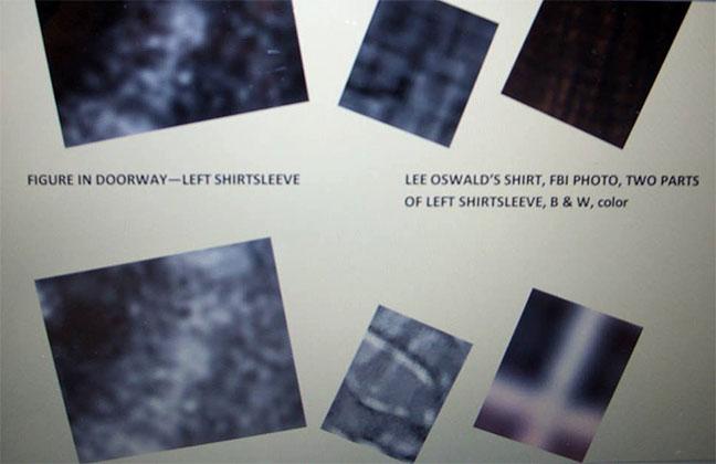 Whereas we can match patterns from Altgens6 with the surprising patterns that emerge on Lee Oswald's shirt, this is not true of the Lovelady sleeve -- it never loses the 'plaid' effect even when