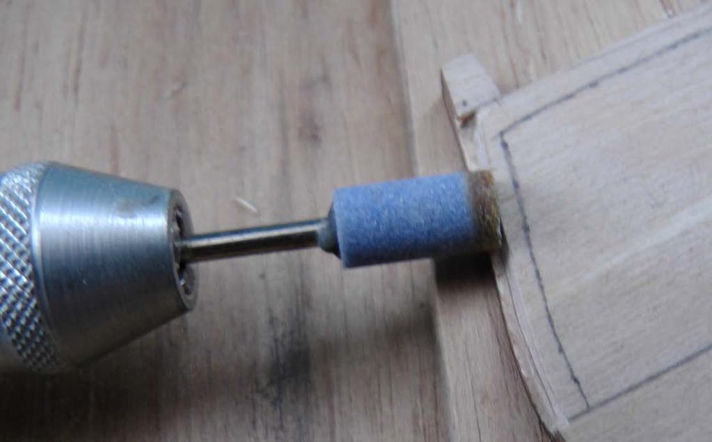 Figure D15 Smaller diameter grinding wheel used to modify Part No. 12 Part No.