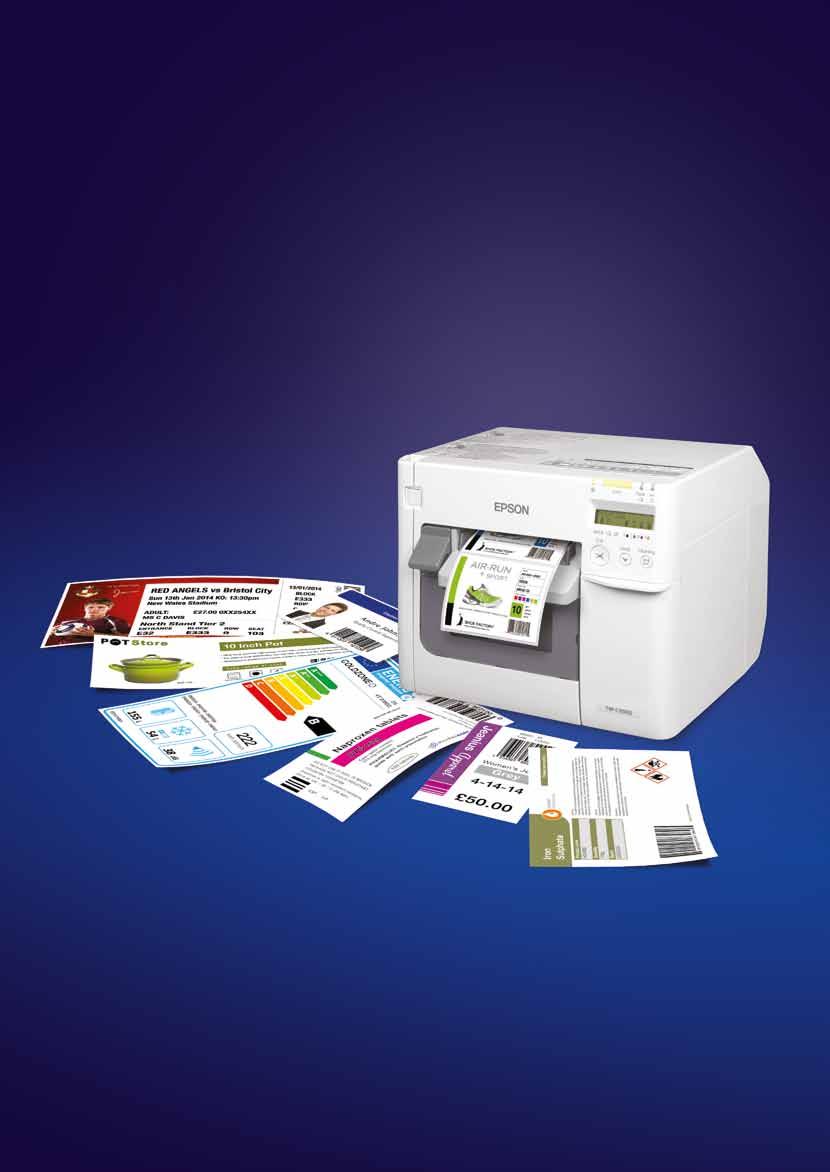 ColorWorks C3500 Colour Label Range EASY START UP GUIDE A186_C3500 Easy Start up guide_1en-int_08/15 For further information please contact your local Epson office or visit www.epson-europe.