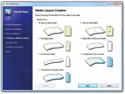 change media detection method before inserting new media leave the same media detection method when switching to different roll media as an error message will appear on the screen.