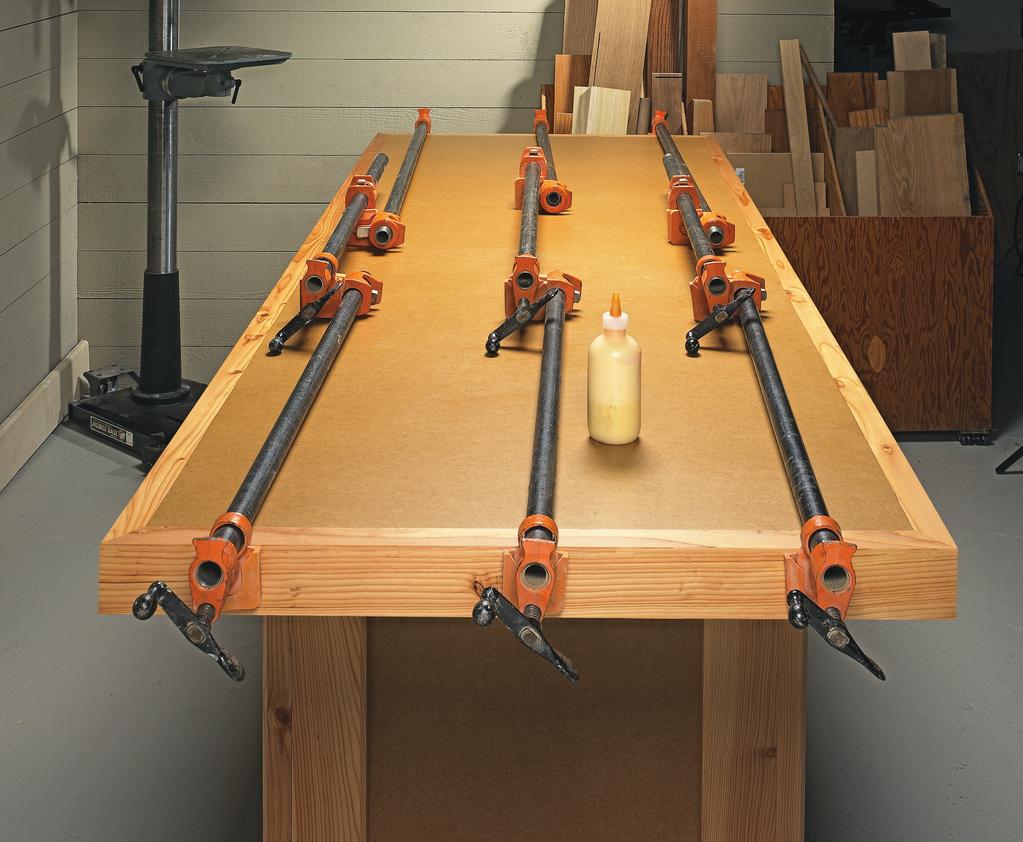 Building a Large Benchtop A large workbench like this one presents a couple challenges, such as building the layered top and then adding the edging. Layering the Top.
