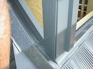 Cut securing strip (7330) to be positioned along side flashings at the top and