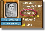 Let s now fire at the enemy with your infantry. Select the 7th Tennessee infantry regiment again.