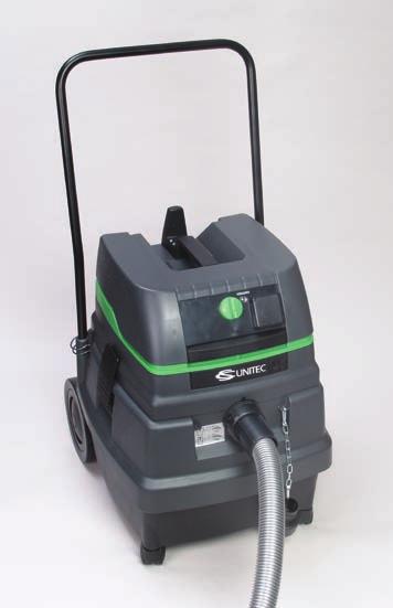 3 microns; automatic filter cleaning "Power Take Off" outlet activates the vacuum ON/OFF from the power tool switch Non-HEPA models available, 99.