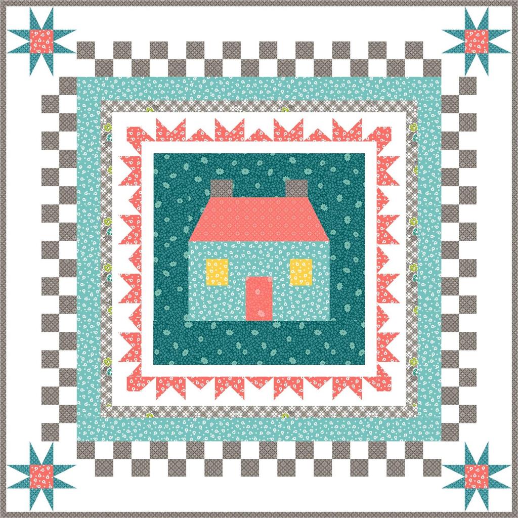 One Room Schoolhouse Quilt design by Diane Nagle 43 x 43