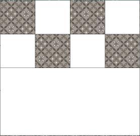 Sew the base of a Tri Recs unit to both sides of a Fabric I 2 ½ square for row 2 29.