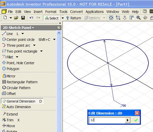 Select the Center Point Circle tool, click at the