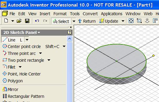 Select the Line tool, click a point beneath the right portion of the
