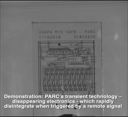 Vanishing Electronics Funded by DARPA 2016 Palo Alto
