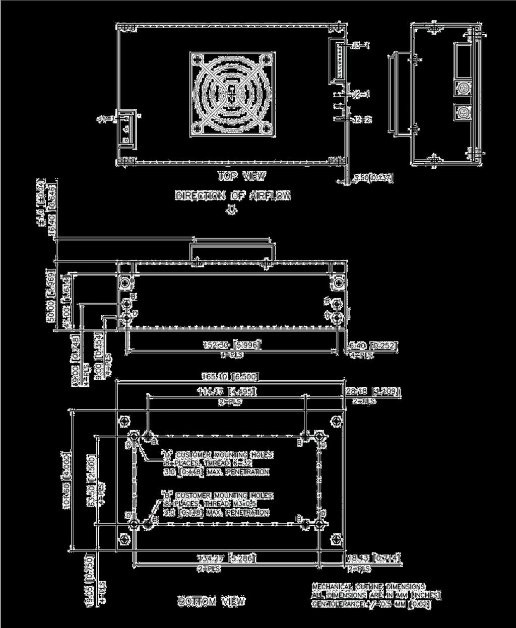 ABC450 Series 7 Figure 3 - Mechanical Drawing (With Top Fan Mounting) Asia-Pacific +86 755 298 85888 Europe,