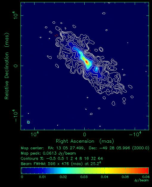 Self-calibration (quick example) ATCA; NGC 4945 (starburst