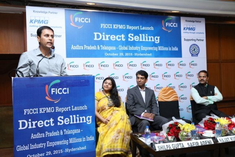 Hyderabad, 29 October 2015: The A report on Direct Selling jointly compiled by FICCI-KPMG report Direct Selling: Andhra Pradesh and Telangana, was released today here by Shri. Mr.