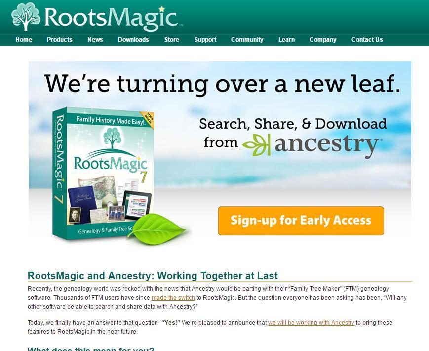 RootsMagic Syncs with Ancestry and